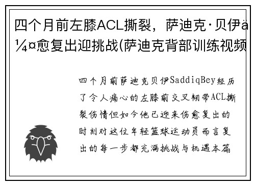 ĸǰϥACL˺Ͽˡӭս(Ͽ˱ѵƵ)
